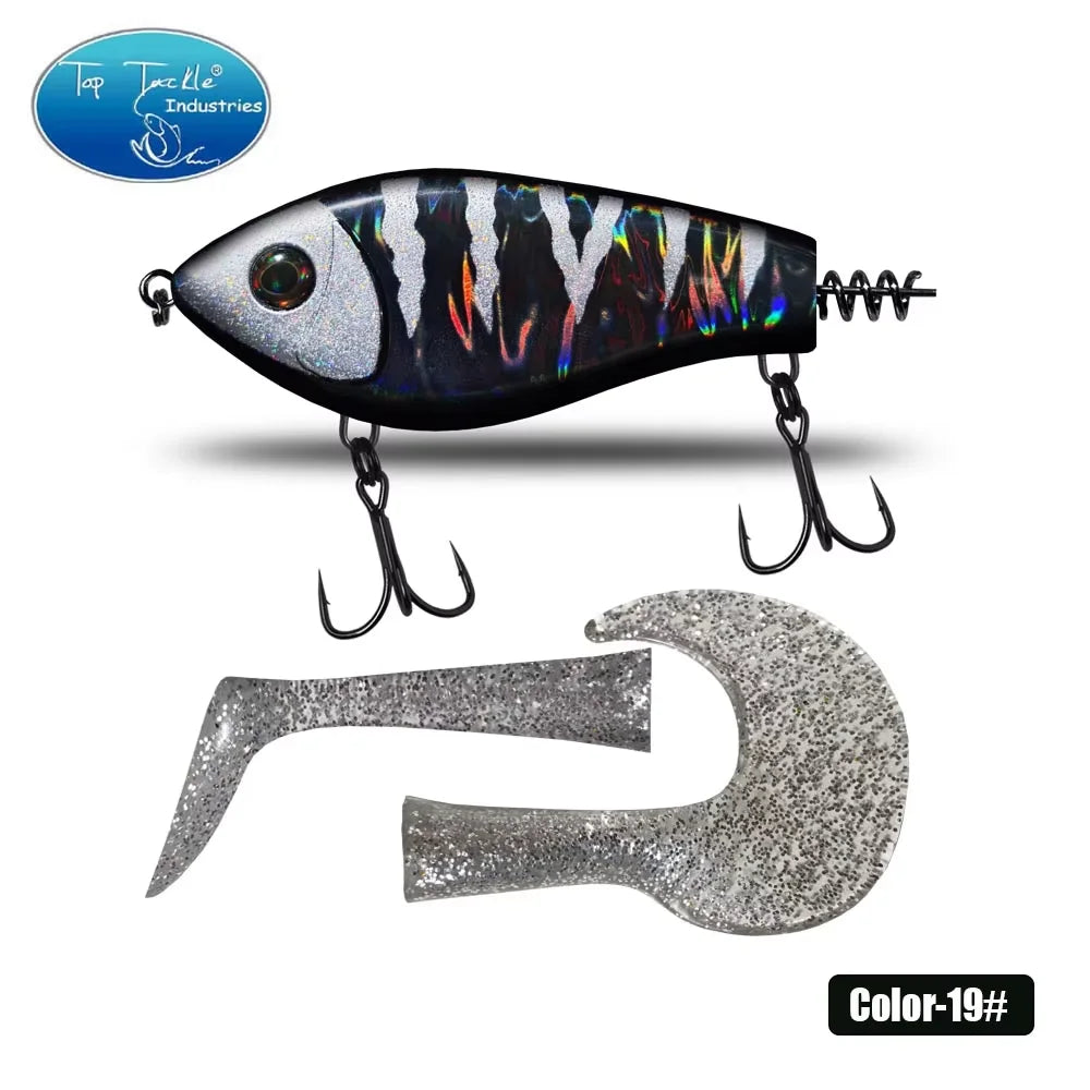toptackle pike fishinglure hardbait 100mm75g  Jerk Baits Slow Sinking Fishing Lure pike Pesca Bass Musky jerk baits Qulity Hooks